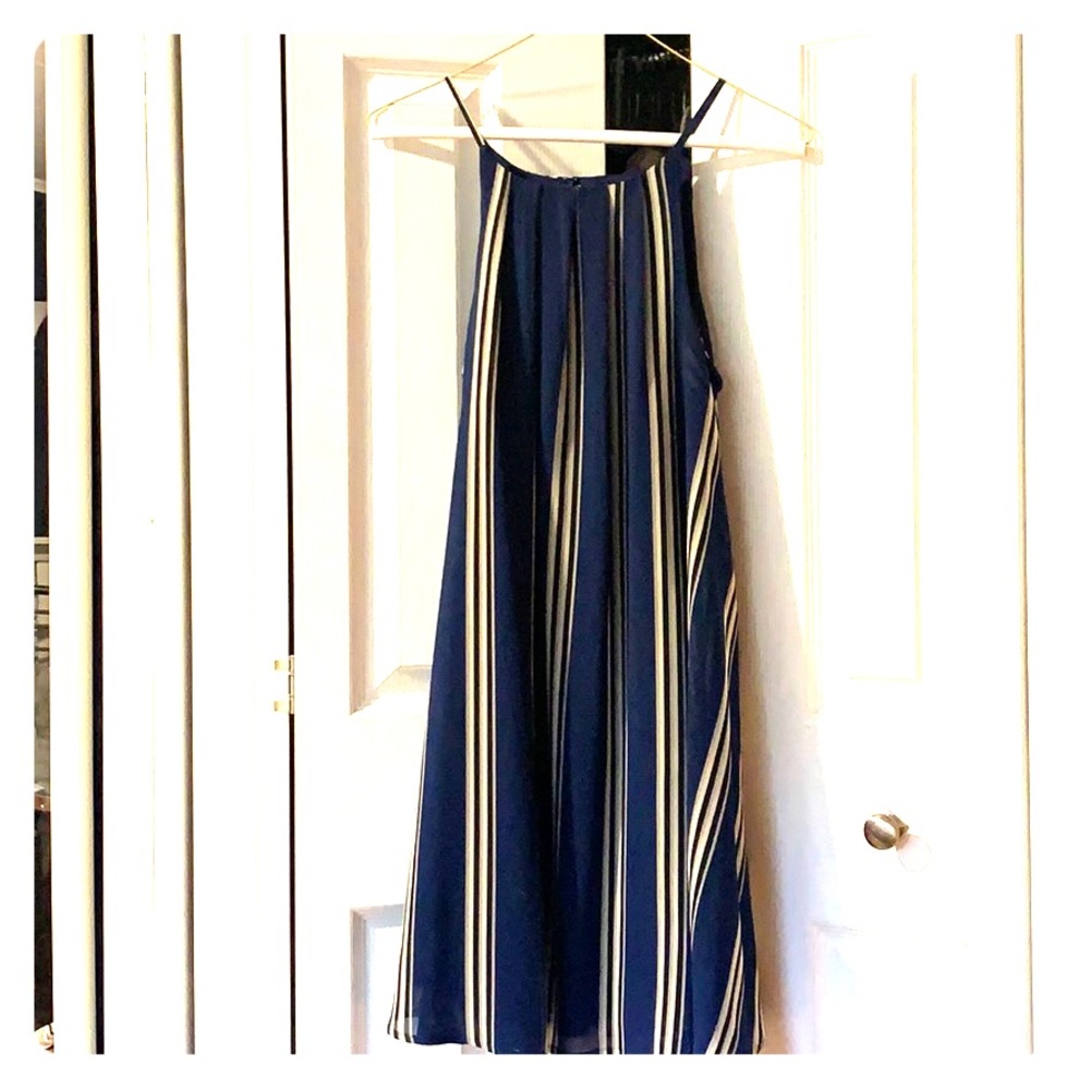 Francesca’s blue striped dress